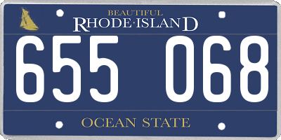 RI license plate 655068