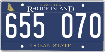 RI license plate 655070