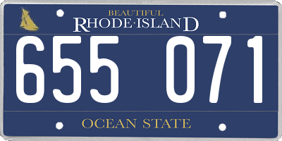 RI license plate 655071