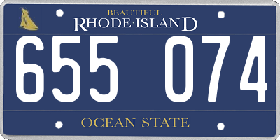 RI license plate 655074