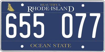RI license plate 655077