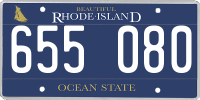 RI license plate 655080