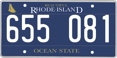 RI license plate 655081