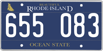 RI license plate 655083