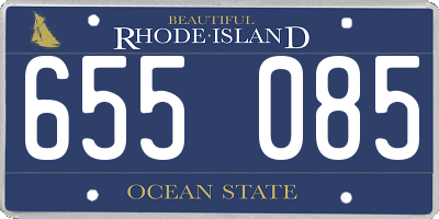 RI license plate 655085