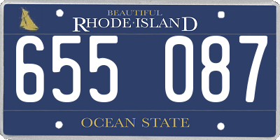 RI license plate 655087
