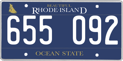 RI license plate 655092