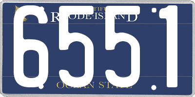 RI license plate 6551