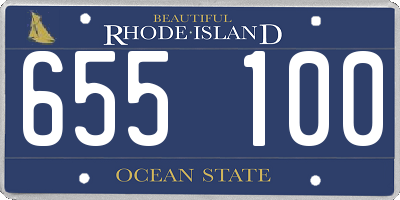 RI license plate 655100