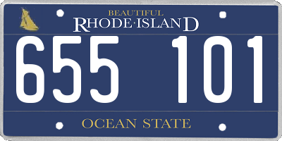 RI license plate 655101