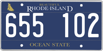RI license plate 655102