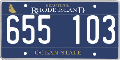 RI license plate 655103