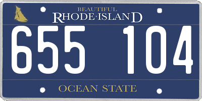 RI license plate 655104