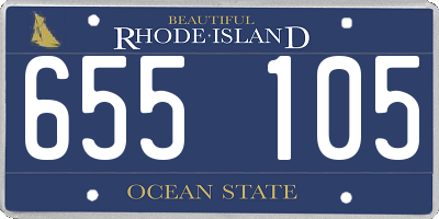 RI license plate 655105