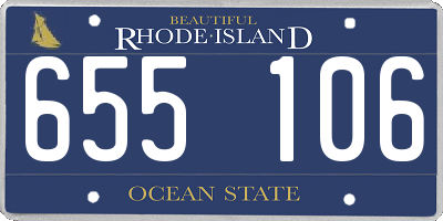 RI license plate 655106