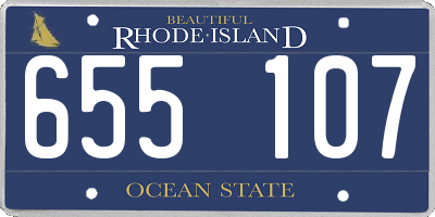 RI license plate 655107