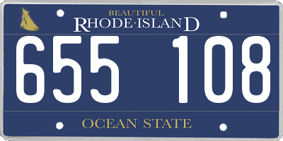 RI license plate 655108