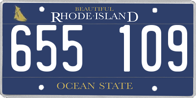 RI license plate 655109