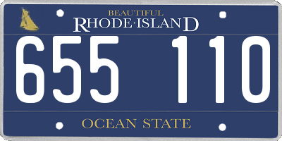 RI license plate 655110