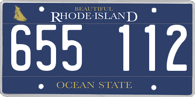 RI license plate 655112