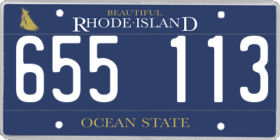 RI license plate 655113