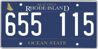 RI license plate 655115