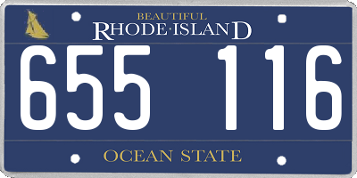 RI license plate 655116