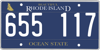 RI license plate 655117