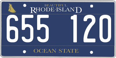 RI license plate 655120