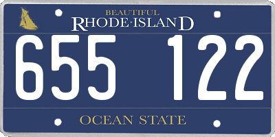 RI license plate 655122