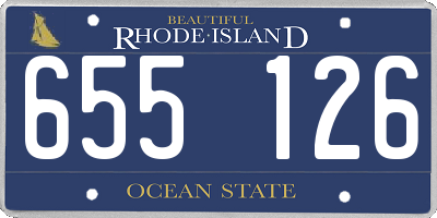 RI license plate 655126