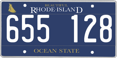 RI license plate 655128
