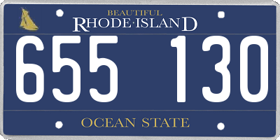 RI license plate 655130