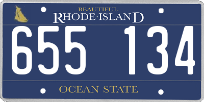 RI license plate 655134