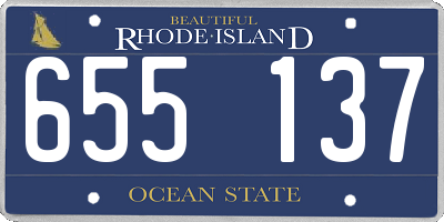 RI license plate 655137