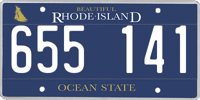 RI license plate 655141