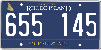 RI license plate 655145