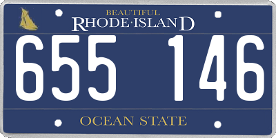RI license plate 655146