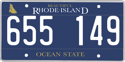 RI license plate 655149