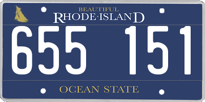 RI license plate 655151