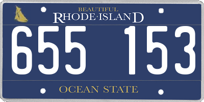 RI license plate 655153
