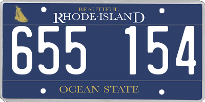 RI license plate 655154