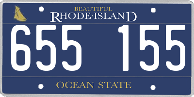 RI license plate 655155