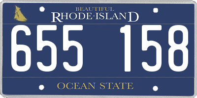 RI license plate 655158