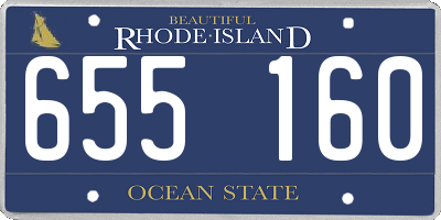 RI license plate 655160