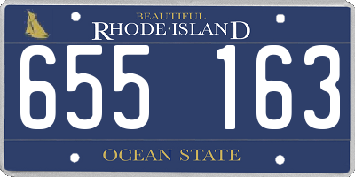 RI license plate 655163