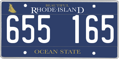 RI license plate 655165