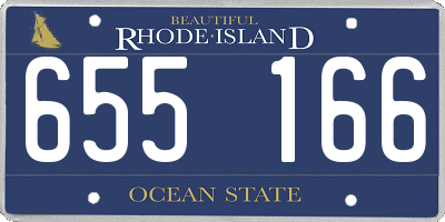 RI license plate 655166