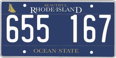 RI license plate 655167