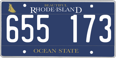 RI license plate 655173